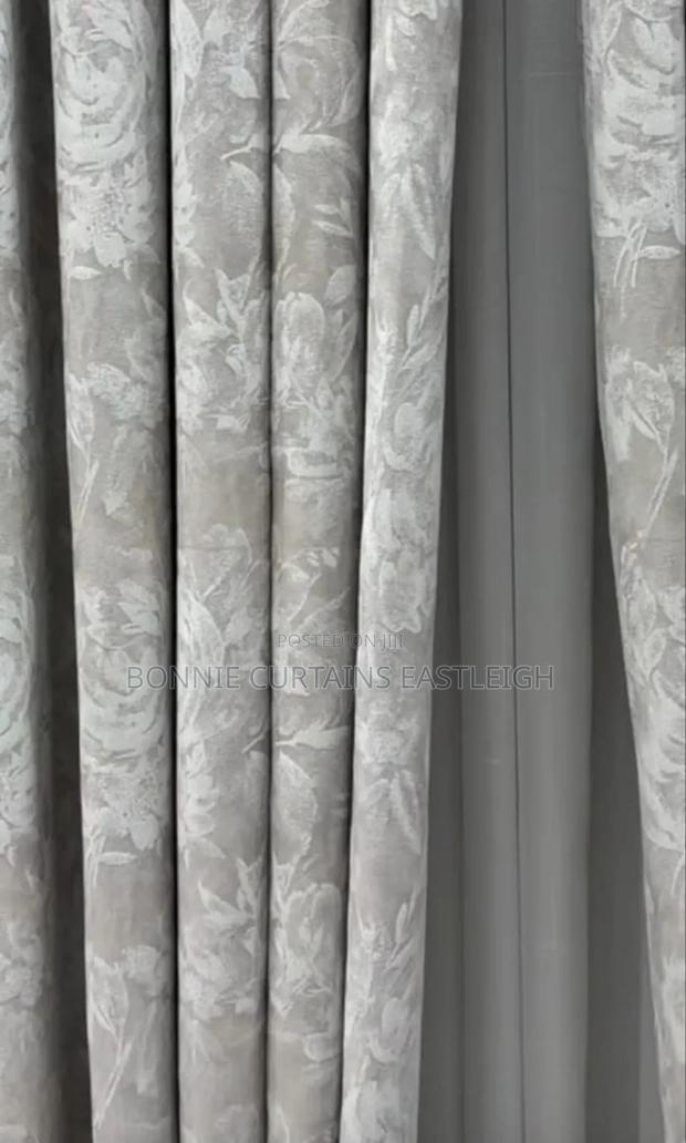 Off White Printed Curtains and Sheers