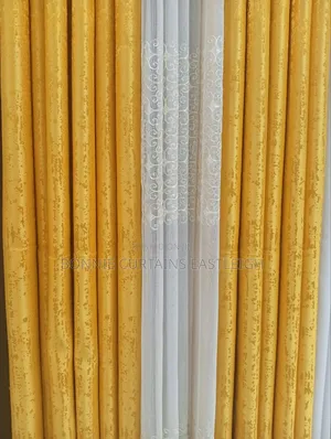 Mustard Yellow Curtains With Sheers