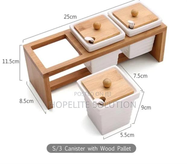 3pcs Ceramic Canister Set Available - thumbnail 3