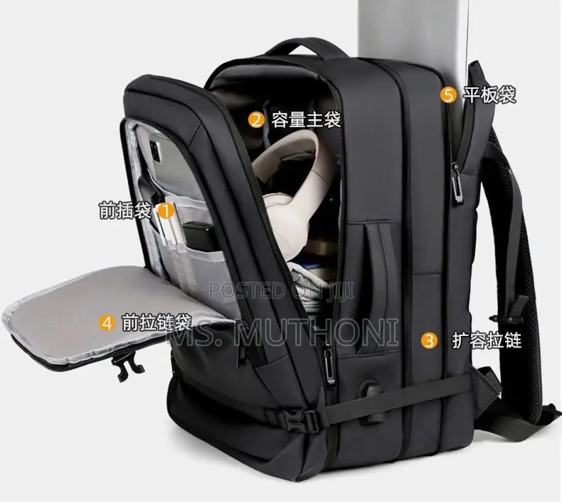 Expandable a Smart, Spacious Backpack for Work, School, and Travel