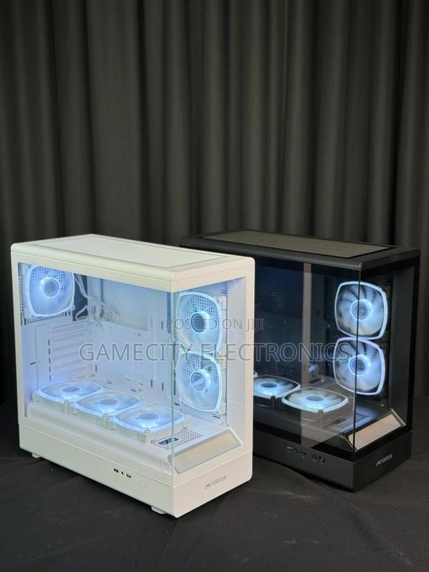 Tortox Fish Tank Gaming Case Plus 6 Argb Fans - main view