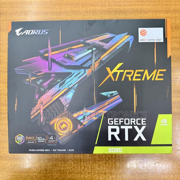 Aorus Extreme Nvidia RTX 3080 10gb Gaming Rendering Graphics Card - thumbnail 2