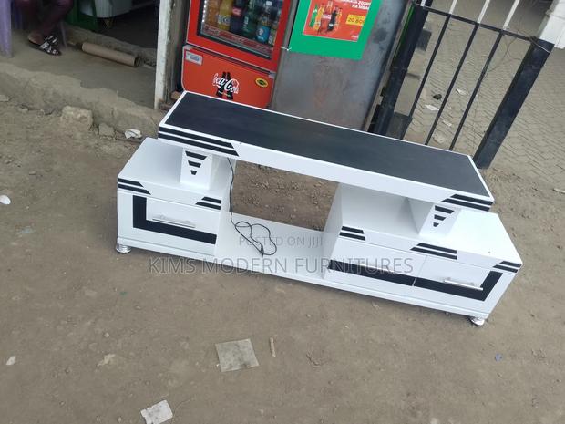 Tv Stand White With Led Lights 5ft - main view