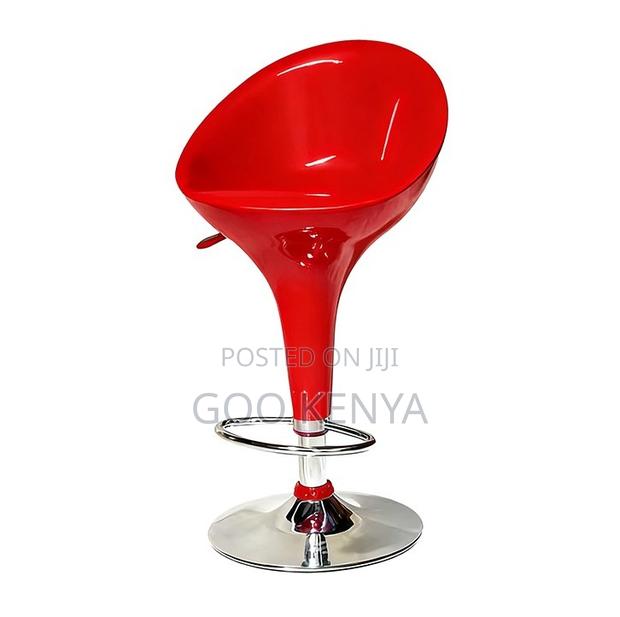 Home Bar Stool; Durable Plastic High Stool With Rotating Seat Design - thumbnail 4
