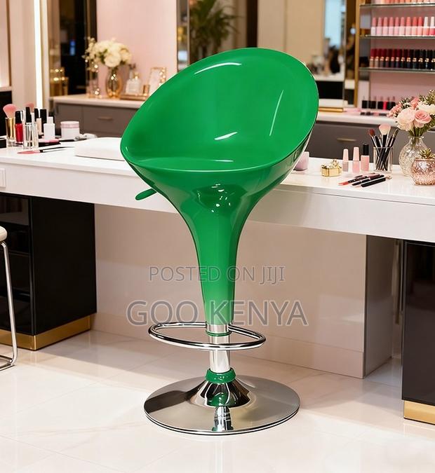 Home Bar Stool; Durable Plastic High Stool With Rotating Seat Design - thumbnail 7