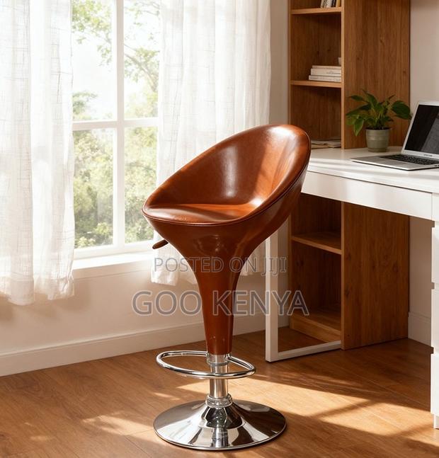 Home Bar Stool; Durable Plastic High Stool With Rotating Seat Design - thumbnail 6