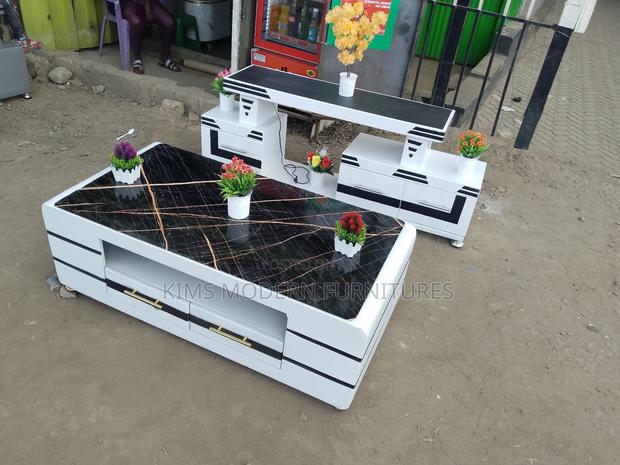 Coffee Table White And Tv Stand White - main view