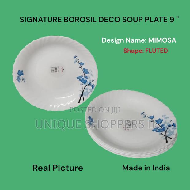 Signature Borosil Deco Soup Plate 9 Fluted