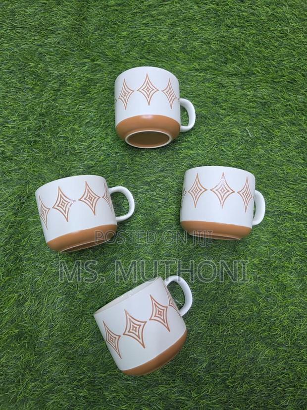450 Ml 6 PCS Hand Printed Porcelain Ceramic Mugs  - thumbnail 4