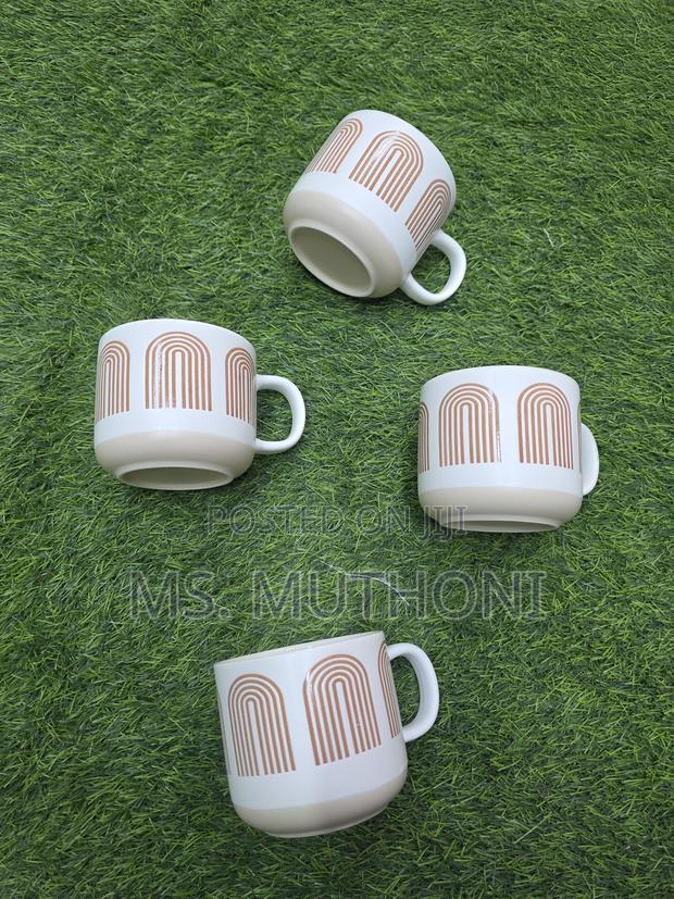 450 Ml 6 PCS Hand Printed Porcelain Ceramic Mugs  - thumbnail 5
