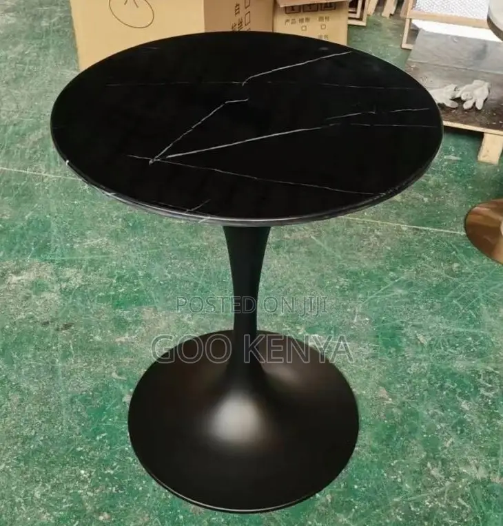 Home Table; Elegant Round Coffee/Dining Table – White Sintered Stone