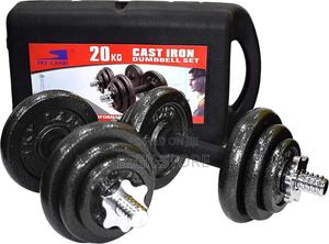 20kilograms Adjustable Dumbbells Set Cast Iron - thumbnail 2