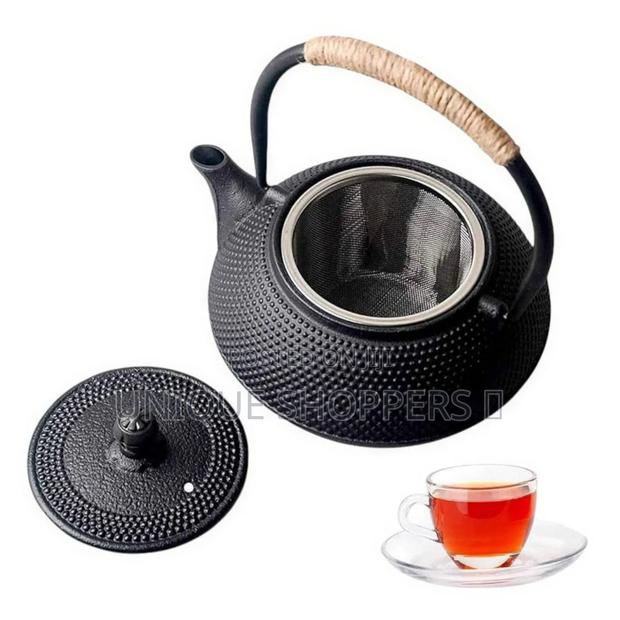 Code: 427708 – Cast Iron Black Tea Pot/Kettle 900ml - main view