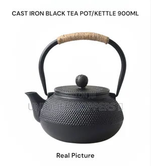 Code: 427708 – Cast Iron Black Tea Pot/Kettle 900ml