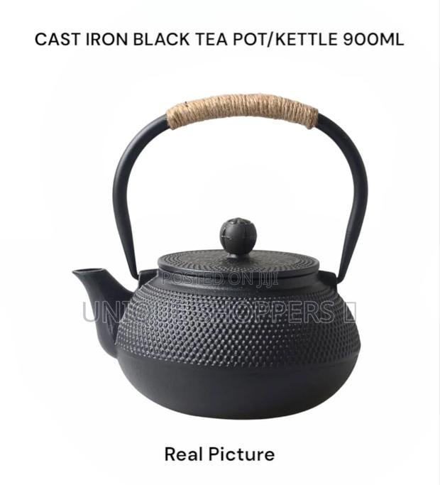 Code: 427708 – Cast Iron Black Tea Pot/Kettle 900ml - thumbnail 2