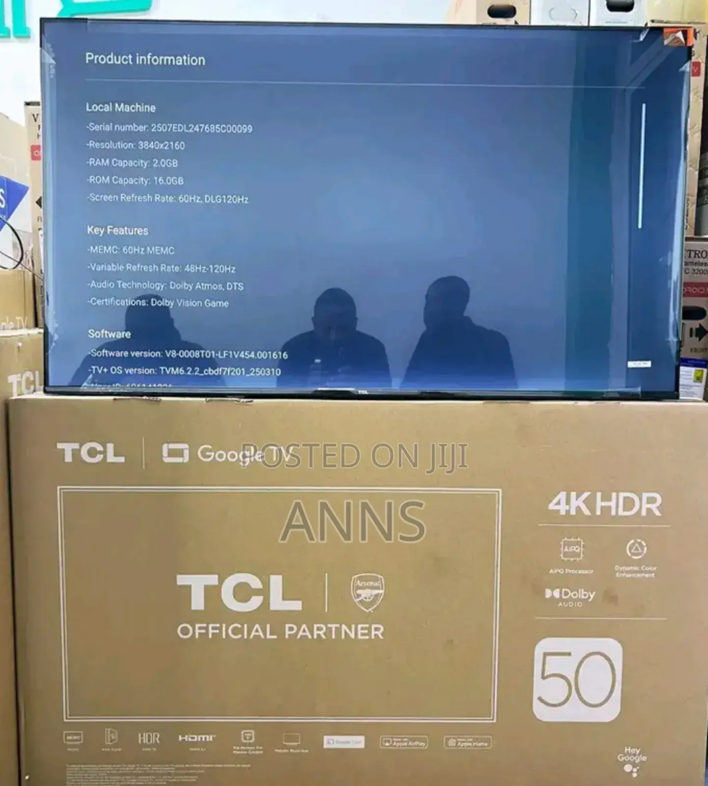 Bluetooth Enabled TCL 50inch 4 K HDR Television