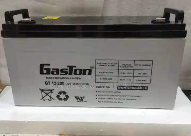 200ah -12v Gaston Solar Gel Battery - main view
