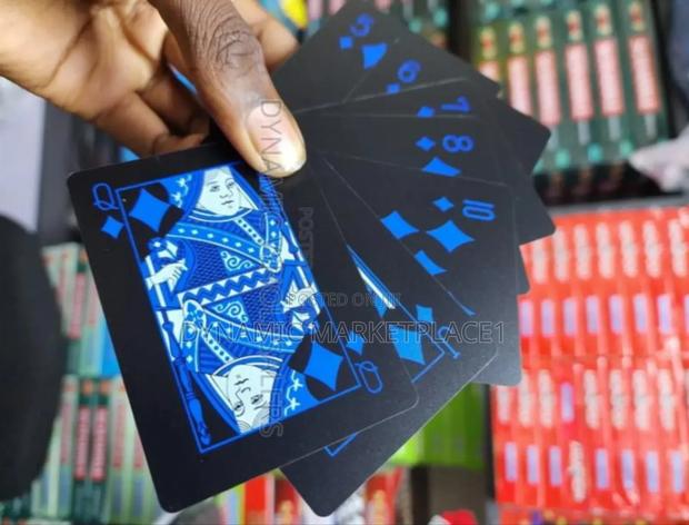 Durable Waterproof PVC Black Playing Cards - Poker Deck - main view