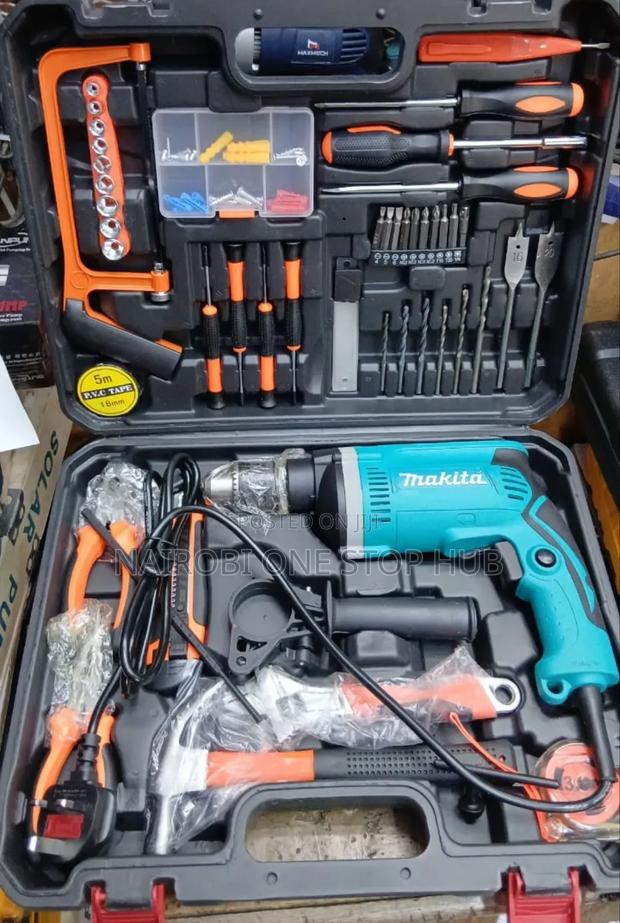 Makita Hp1630 710w Impact Drill 1/2" Tool Set. - main view