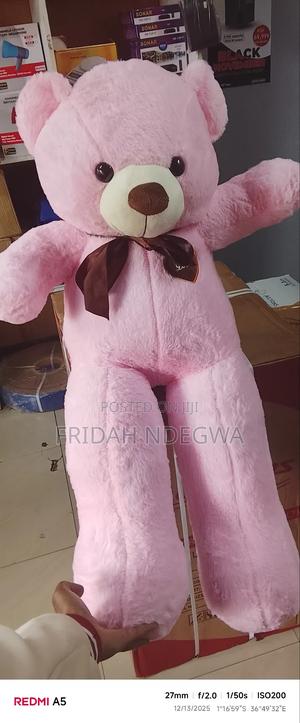 100cm Pink Teddy Bear - main view
