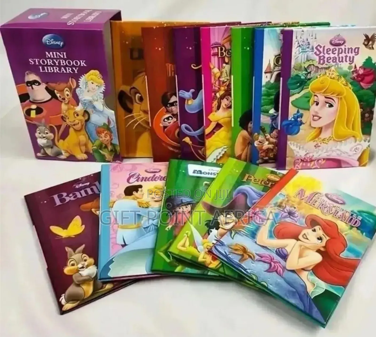 Mini Library Story Books With A Set Of 12 Disney Story Books For Kids