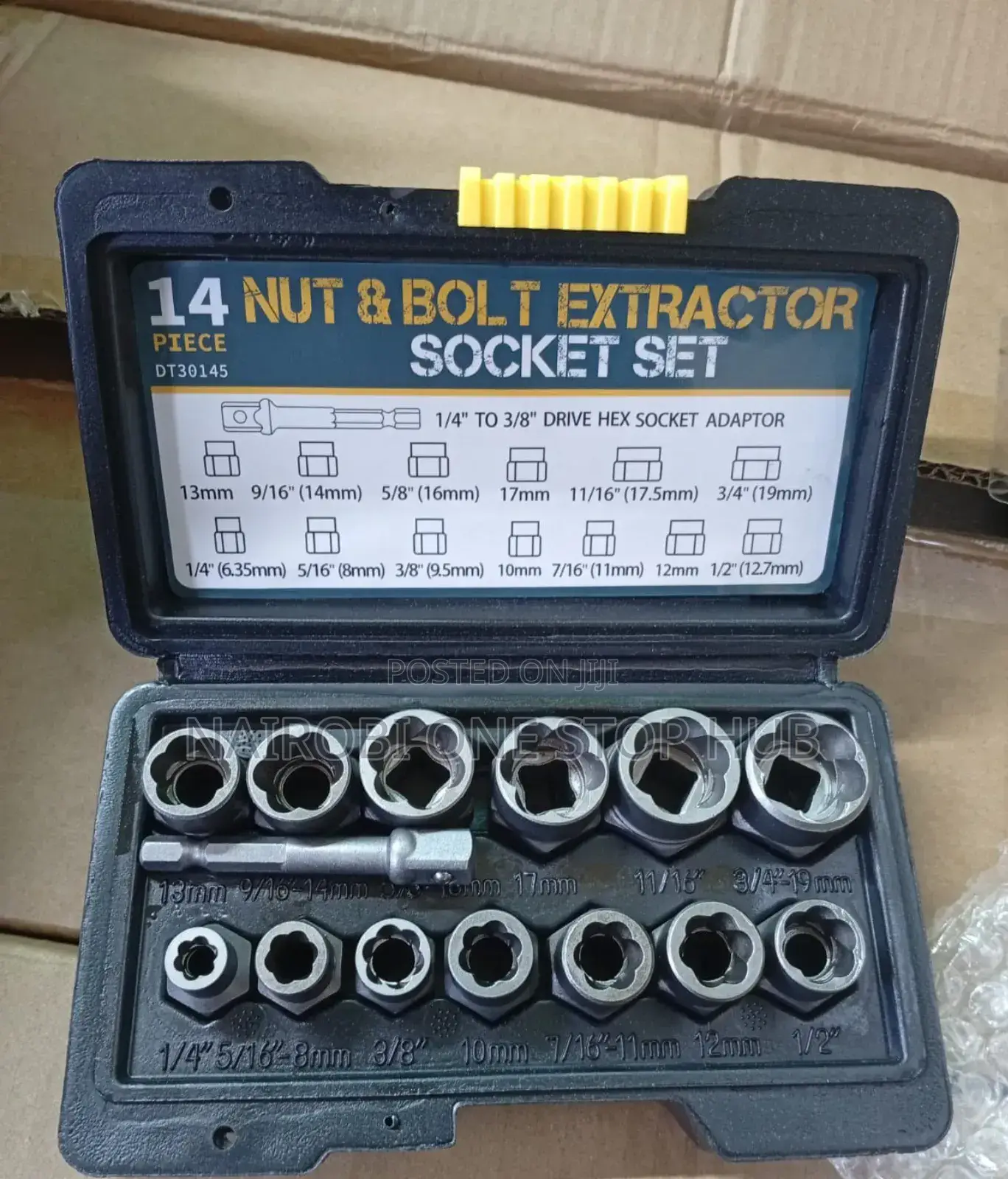Rierousy 14-Piece Nut and Bolt Extractor Socket Set