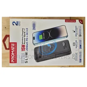 Promate Auratank-20 10w Qi Fast Wireless Power Bank, 20000mah