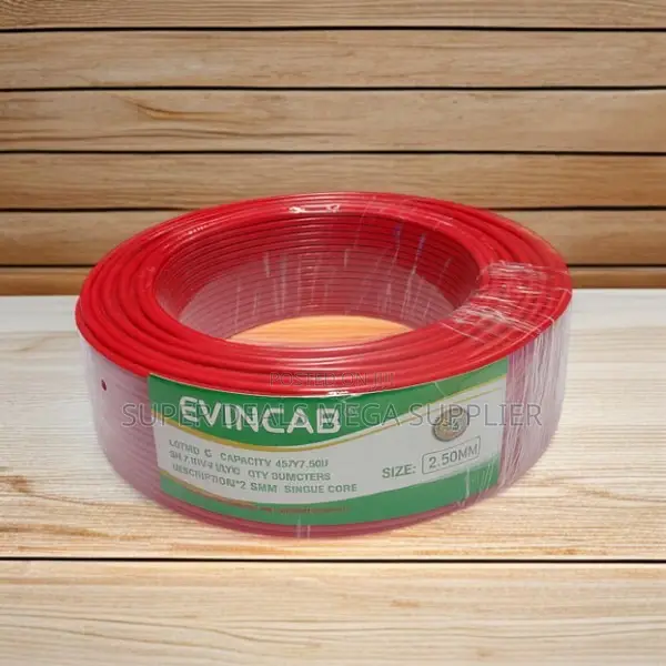 Elvin Heavy Duty 2.5mm Red Copper Core Indoor Wiring Cable