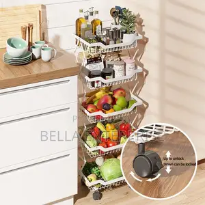 5 Tier Collapsible Fruit Racksturdy Durable Construction Storage Bin