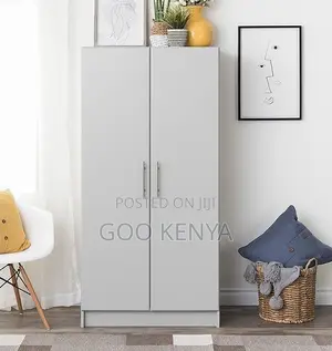 Home Wardrobe; White Armoire Wardrobe With 2 Doors And Drawer Storage