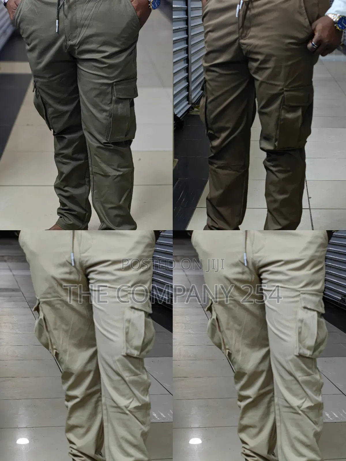 Quality Casual Design Double Pocket Plain Cargo Pants Available
