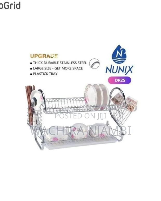 Nunix 2 Tier Kitchen Stainless Utensils Storage/Dish Rack