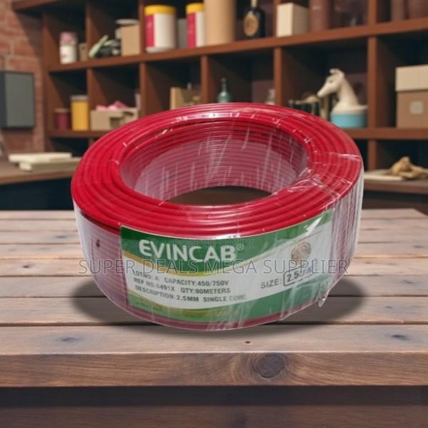 Elvin 2.5mm 90m Red Heat and Moisture Resistant PVC Wiring Cable