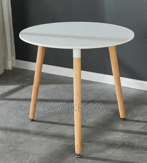Home Table; Round Coffee and Dining Table Set With Sturdy Wooden Legs