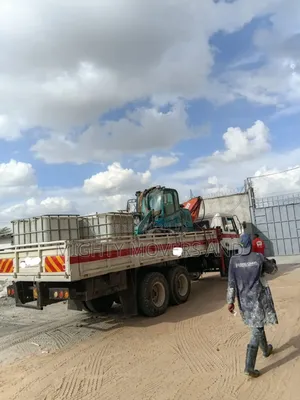 Trucks With Cranes for Hoisting and Logistics Are Ready