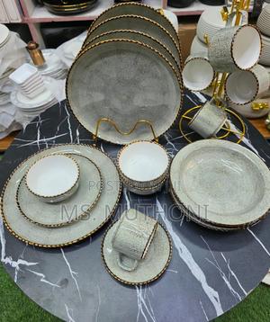 36pcs Ceramic Dinnerware Set With a Speckled, Rustic Glaze - thumbnail 2