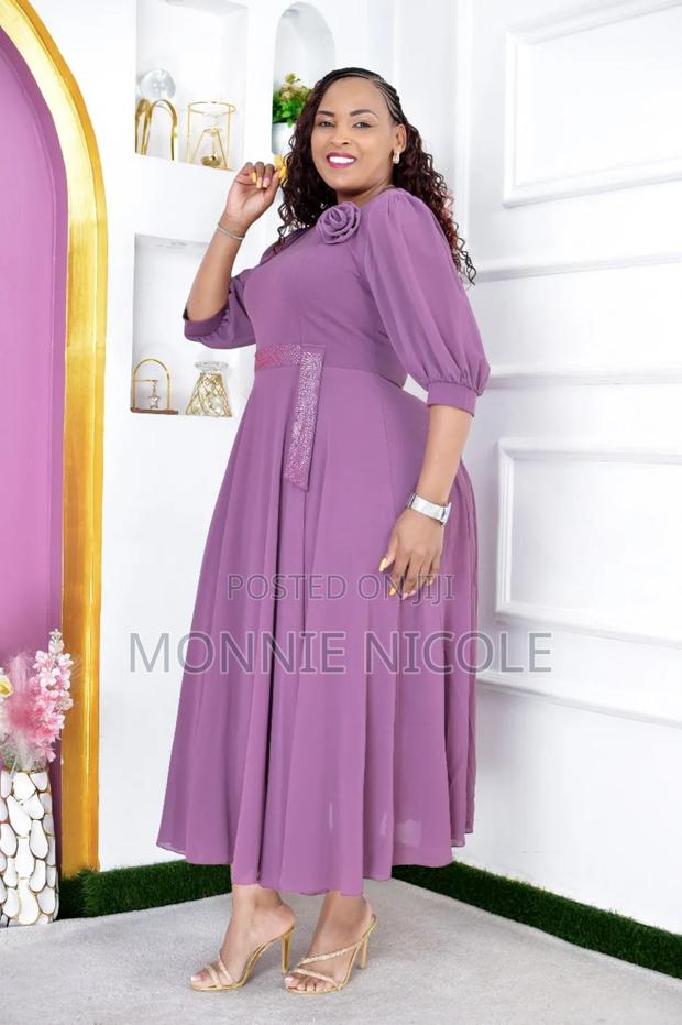 Classy Purple Maxi Dress - main view