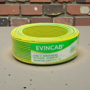 Evin 2.5mm Yellow Green Single Core Indoor Flame Safe Wiring Cable