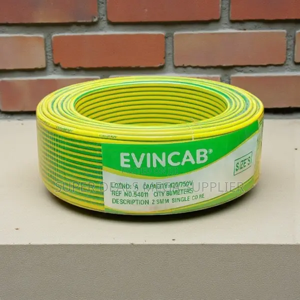 Evin 2.5mm 90m Long Yellow Green Anti- Aging Uv Protected Wiring Cable