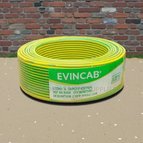 Evin 2.5mm 90m Yellow Green Long- Lasting Flexible Indoor Wiring Cable