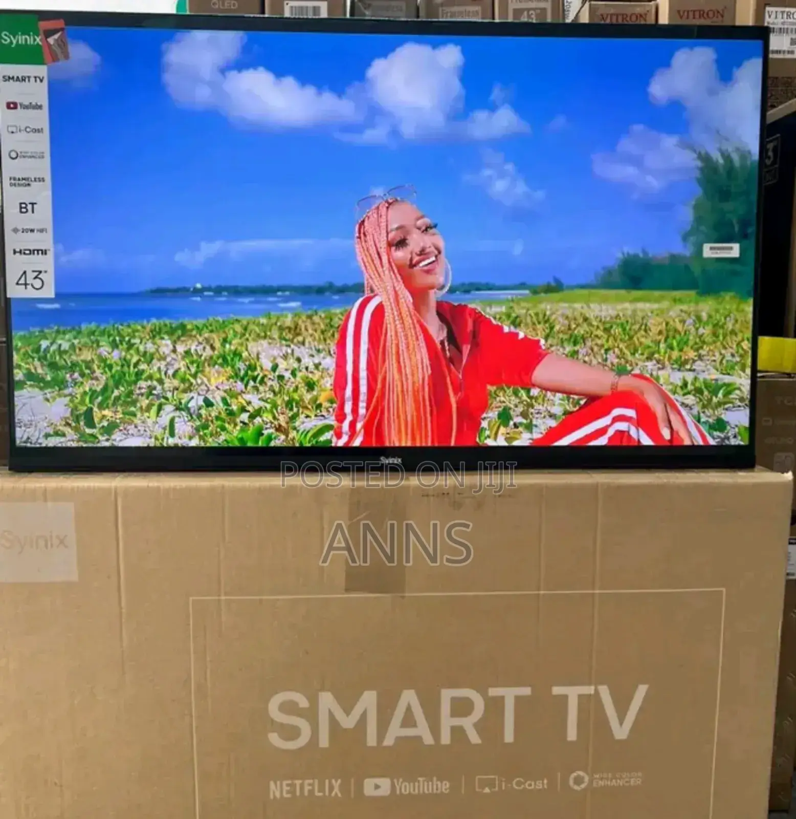Built in Free Stabilizer Synix 43 Inch Smart Tv