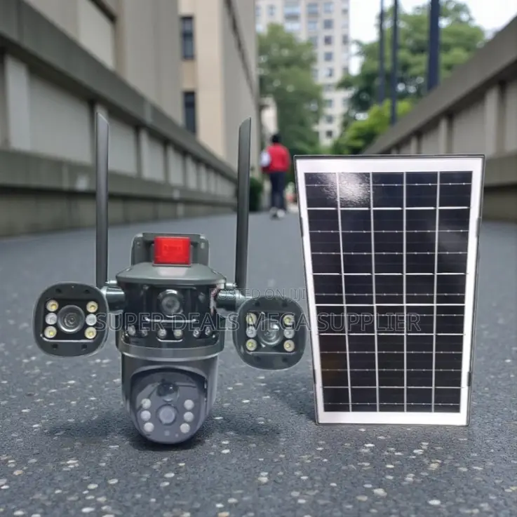 Full Color Night Vision Multiple Lens 4g PTZ Solar Security Camera
