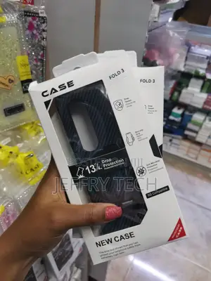 Hnunpmagnetic for Samsung Galaxy Z Fold 3 Carbon Fiber Case With Stand