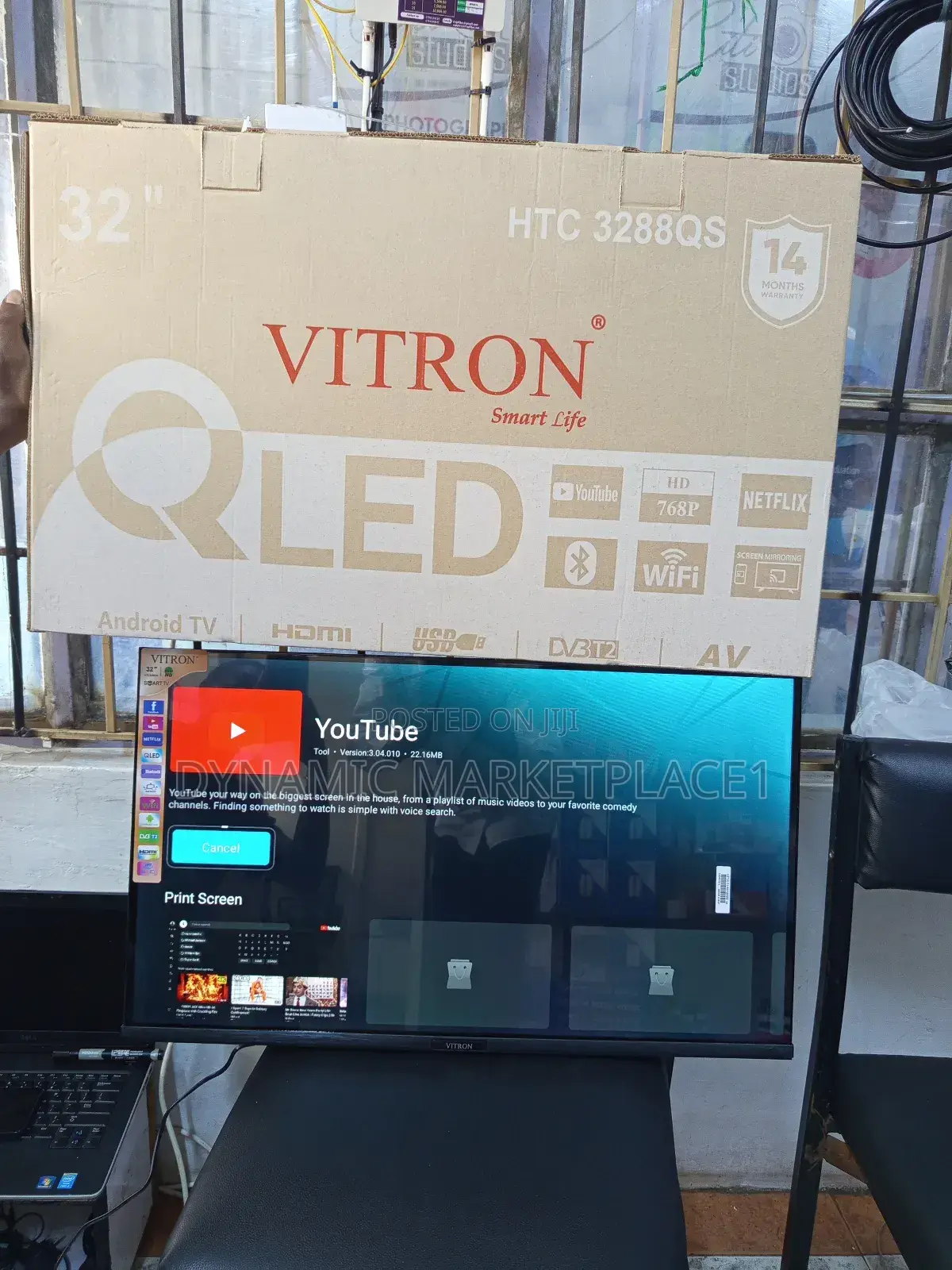 Vitron 32" Qled Digital Tv HTC 3288qs - Brand New