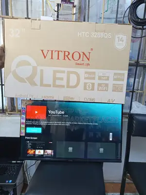 Vitron 32" Qled Smart Android Tv HTC 3288qs - Brand New