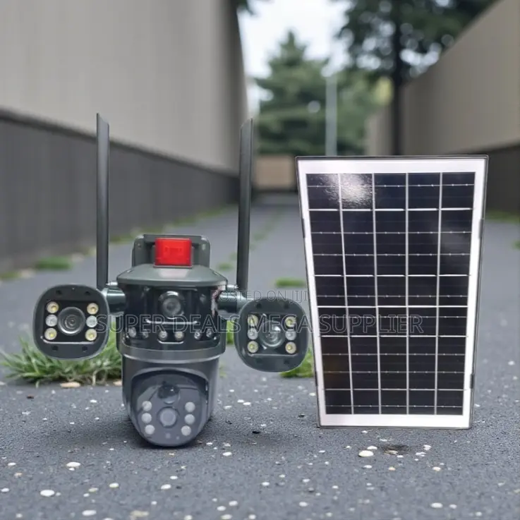 Alarm Warning Light Multiple Lens 4g PTZ Solar Outdoor Security Camera