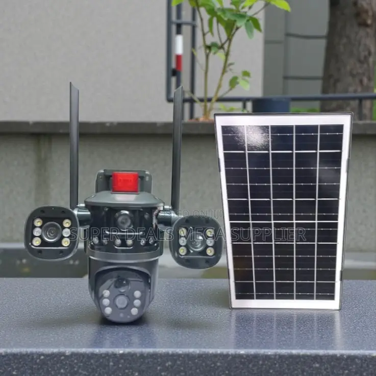Pir Sensor Alarm Multiple Lens 4g PTZ Outdoor Solar Security Camera