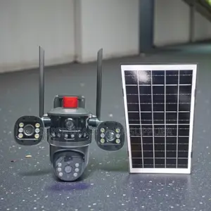 Remote Pan and Tilt Multiple Lens 4g PTZ Outdoor Solar Camera