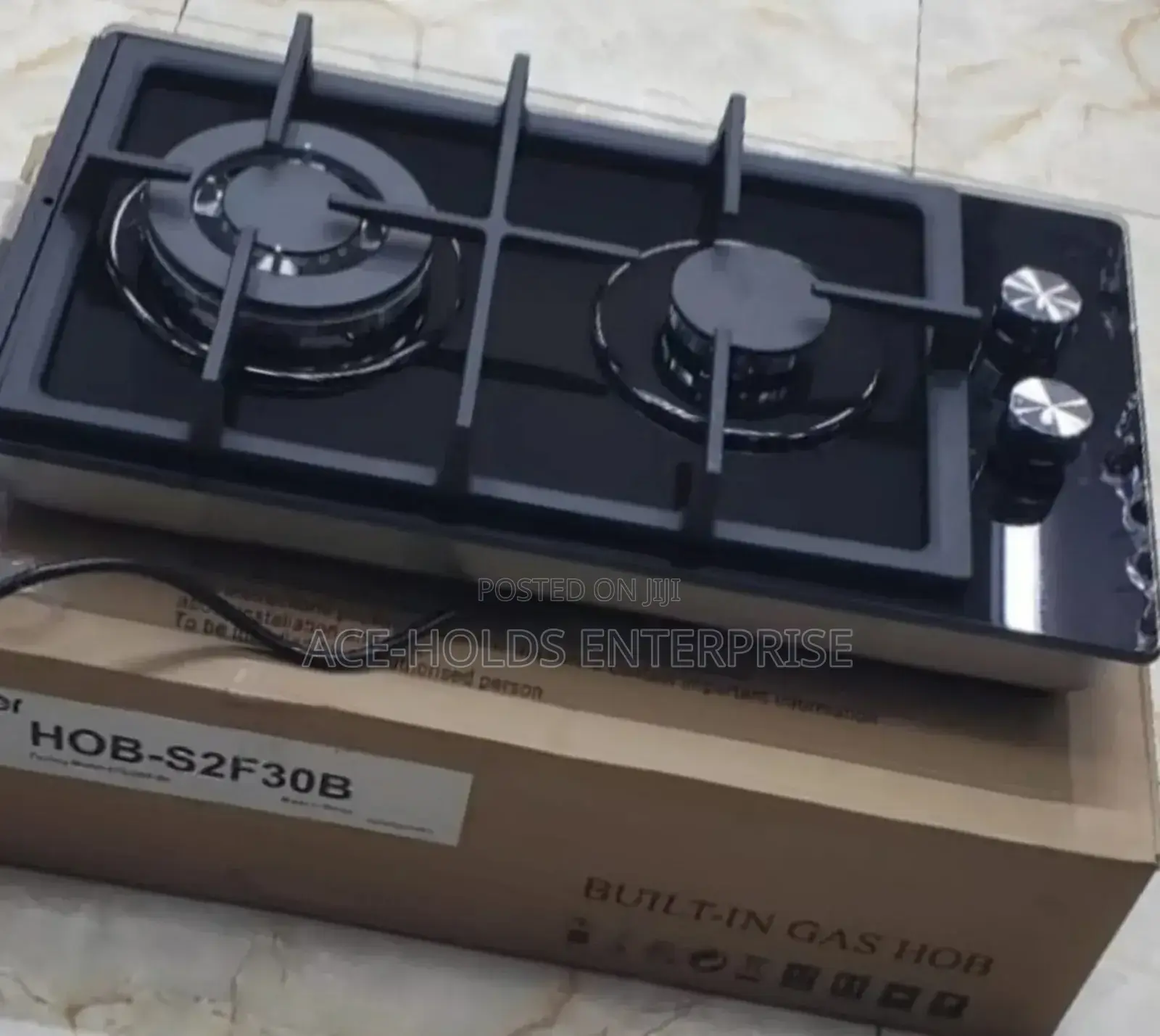 Haier Glass-Inbuilt 2 Burner With Wok Burner Hob Cooker