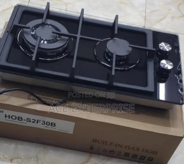 Haier Glass-Inbuilt 2 Burner With Wok Burner Hob Cooker - main view